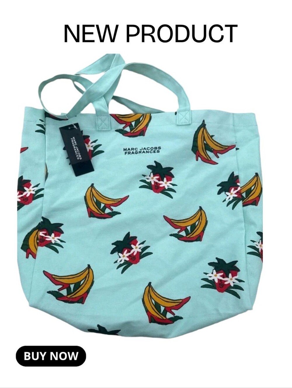 NEW Marc Jacobs Fragrance Large Fruit Canvas Tote Bag